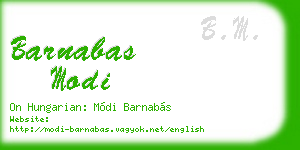 barnabas modi business card