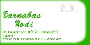 barnabas modi business card